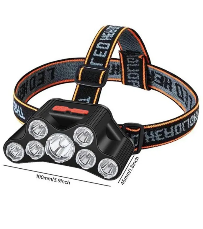 چراغ پیشانی 7 لامپه شارژی