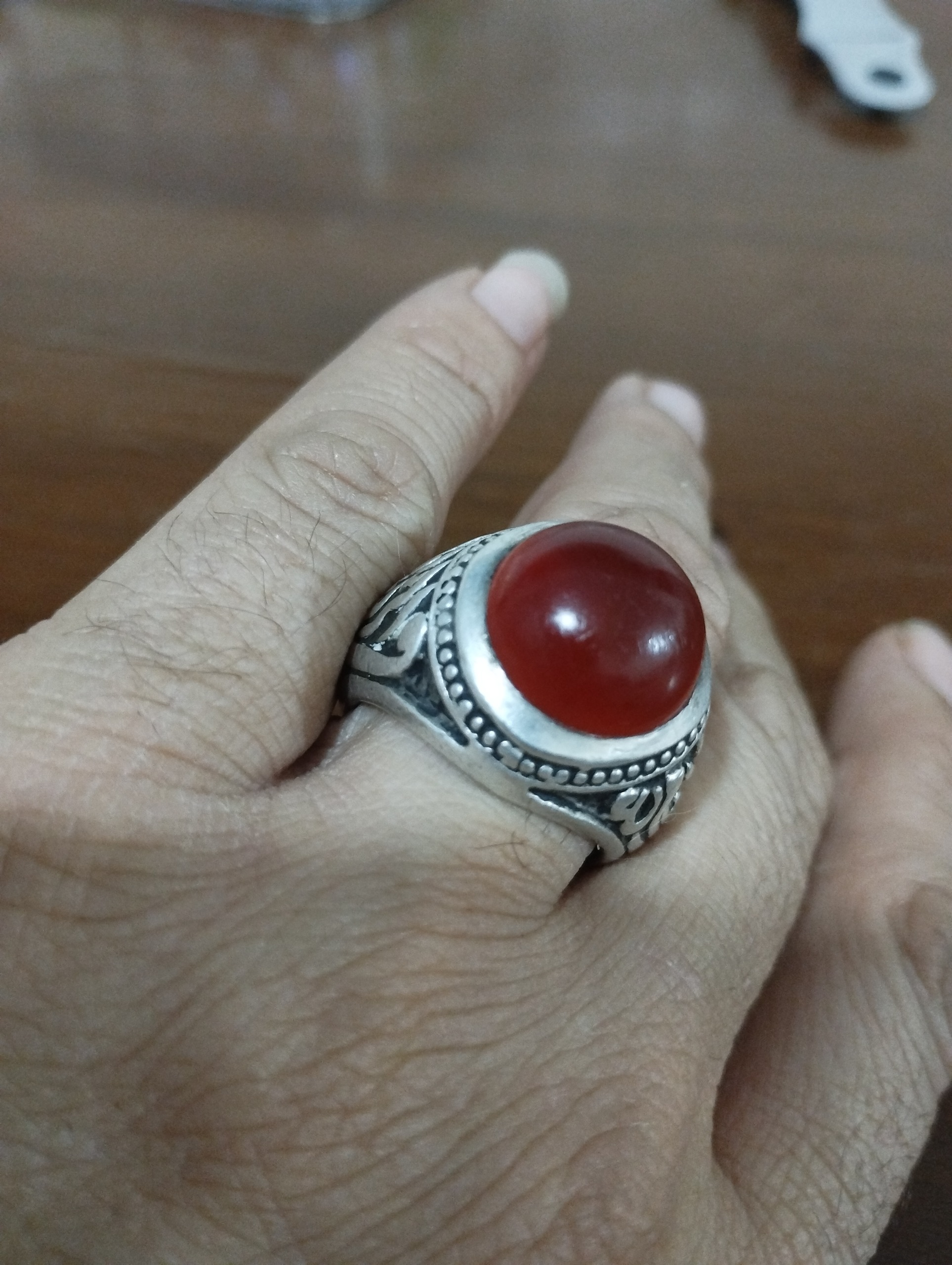 انگشتر درشت نقره