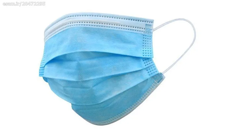 ماسک سه لایه کشی FACE MASK ملت بلون دار واقعی آبی