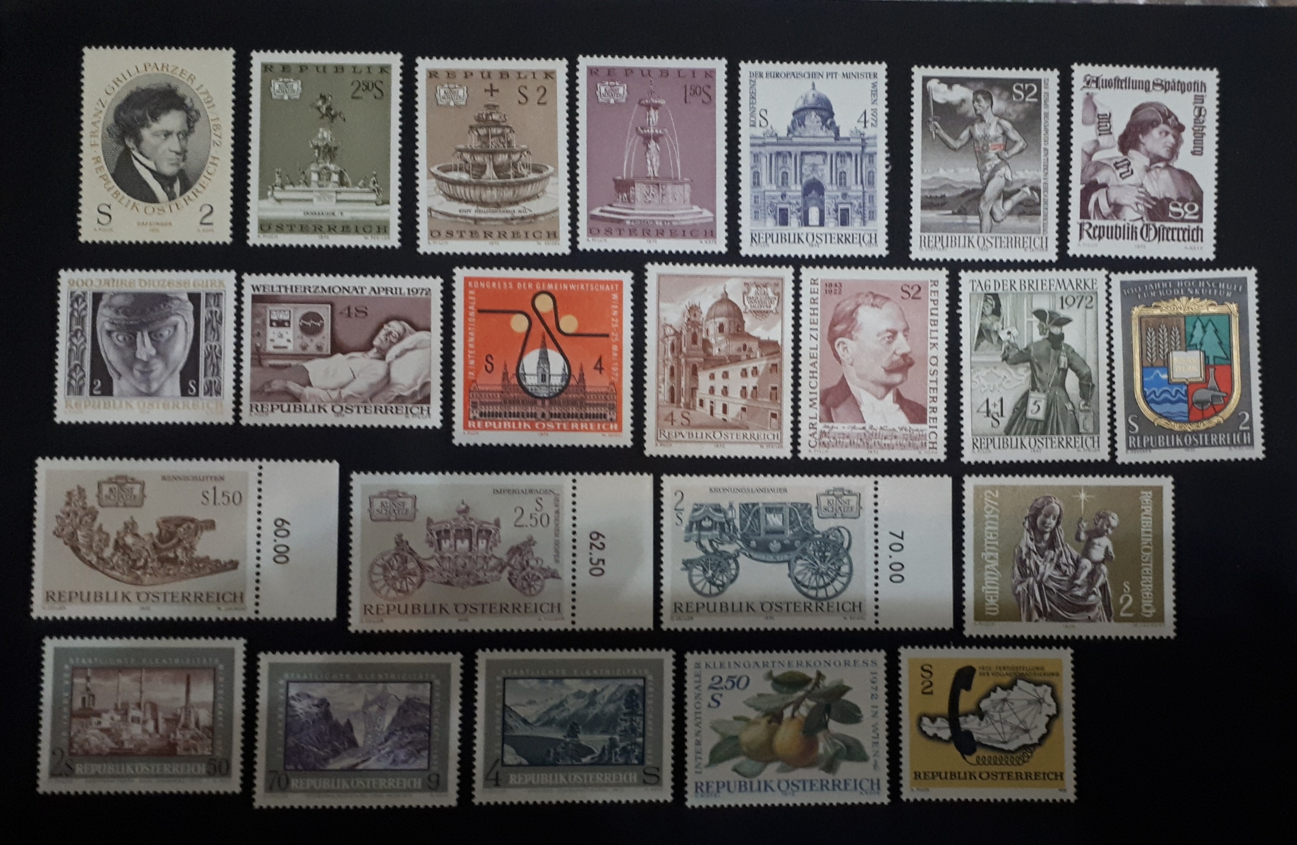 23 تمبر اتریش ، یرست اطریش سال 1972