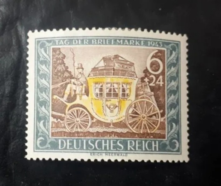 یک تمبر رایش هیتلر چاپ 1943