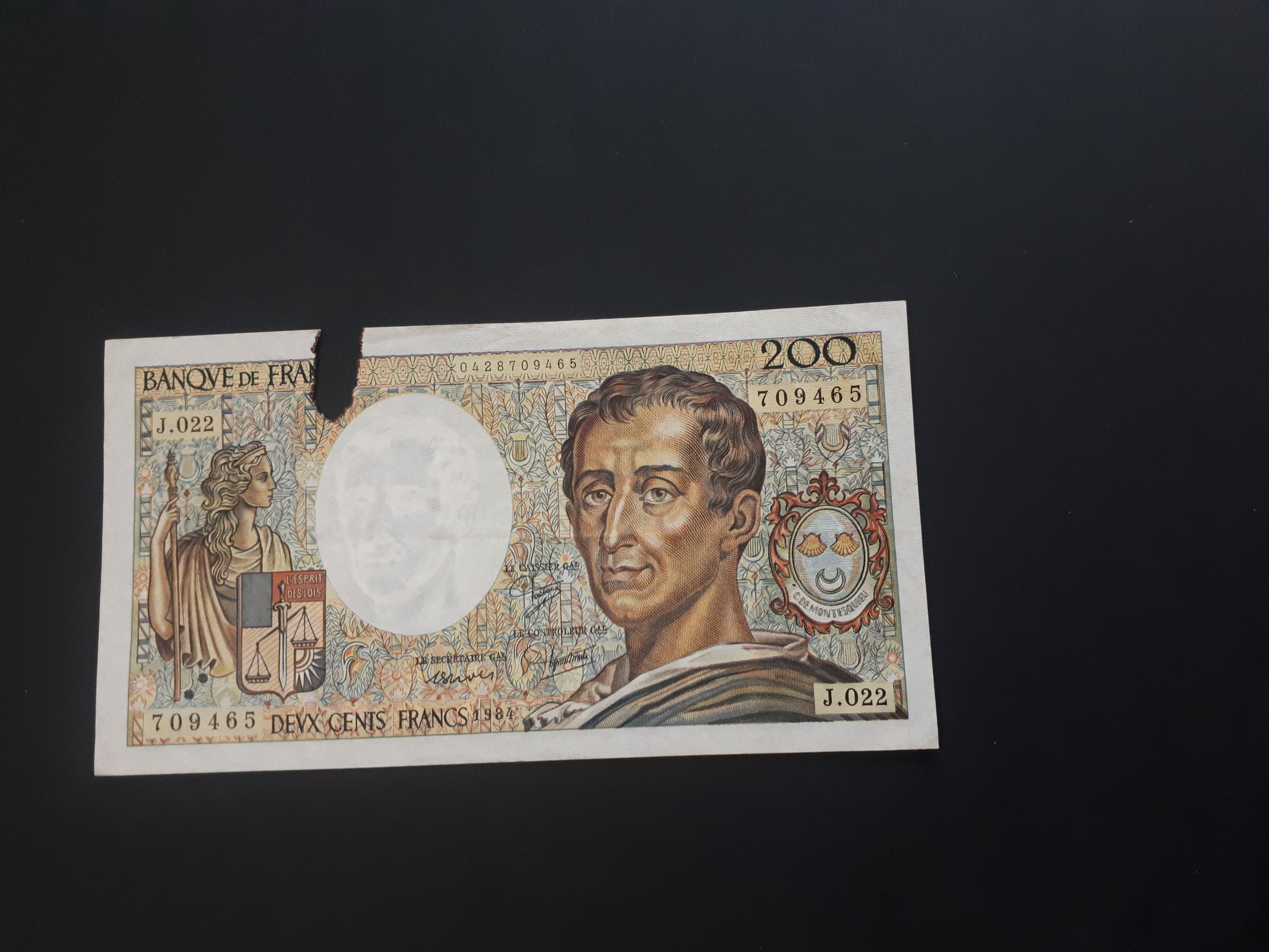 اسکناس فرانسه تابلویی