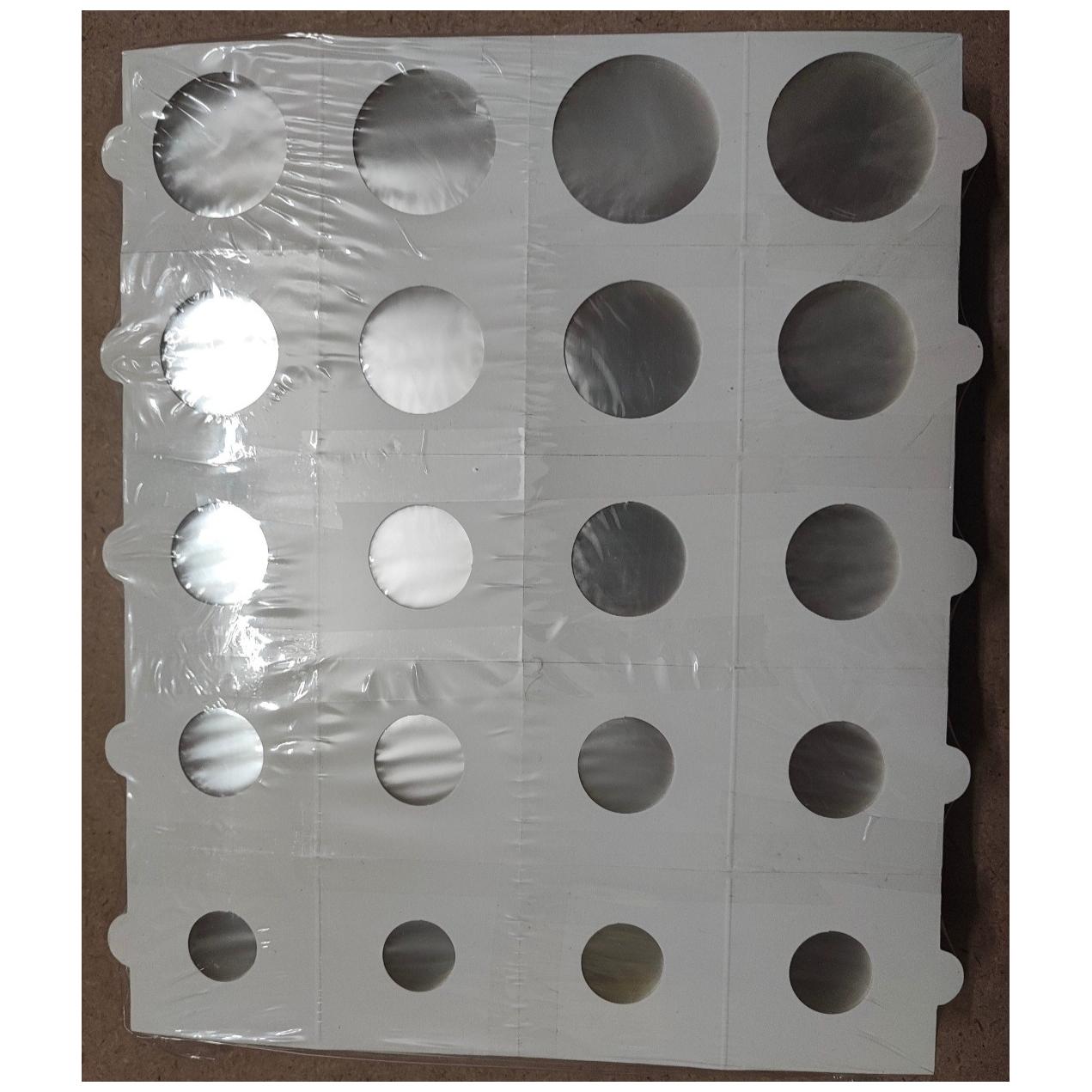 100 کاور سکه غیر چسبی در 10 سایز مختلف