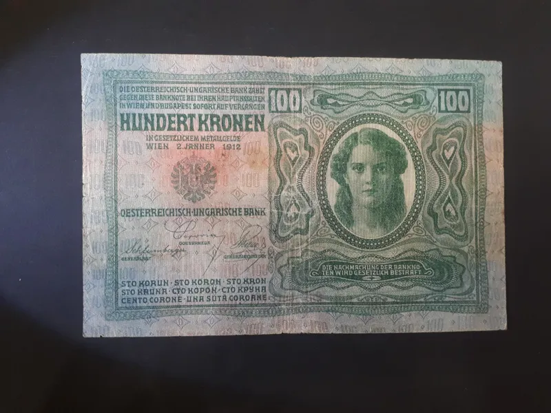 اسکناس 100 کرون اتریش اطریش مجارستان ، 1912