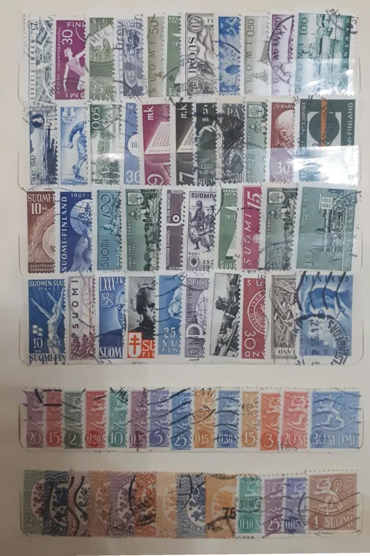 تعداد 100 تمبر ممهور کشور فنلاند