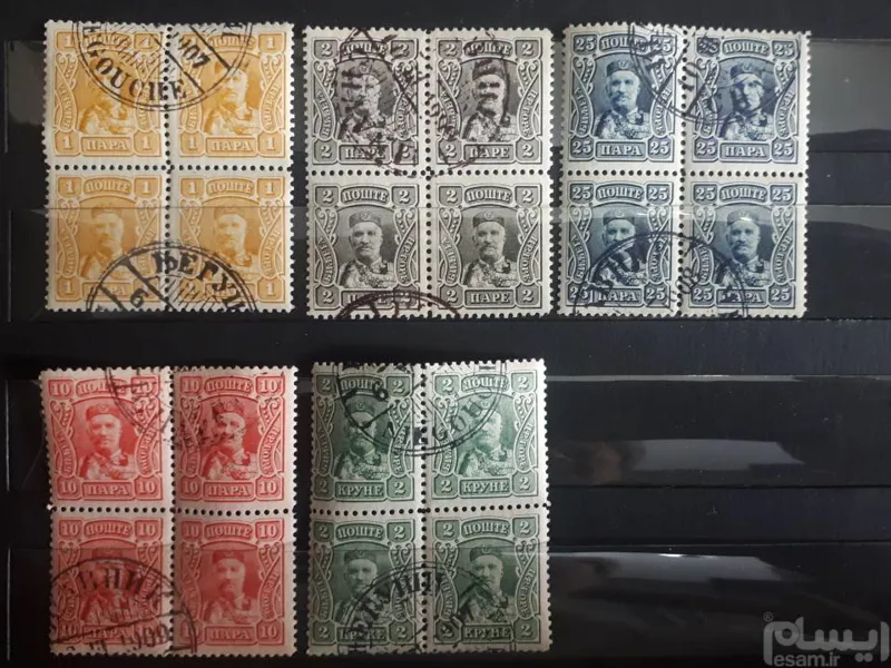 5 بلوک ( 20 تمبر ) کلاسیک مونته نگرو یوگسلاوی