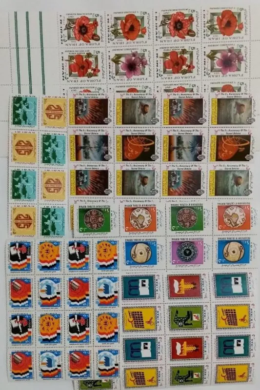 50 بلوک یادگاری ( 200 تمبر ) سال کامل 1364 ایران
