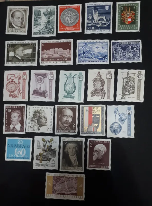 24 تمبر اتریش ، یرست اطریش سال 1970
