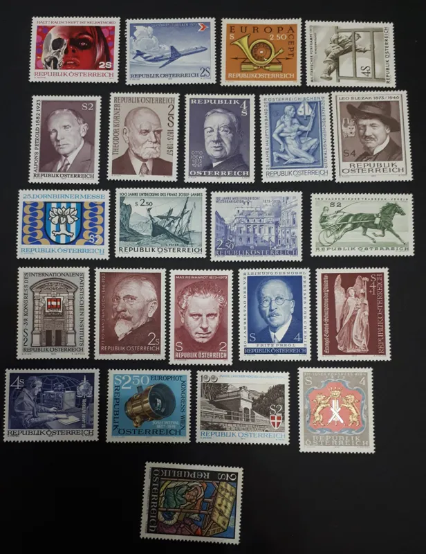 23 تمبر اتریش ، یرست اطریش سال 1973