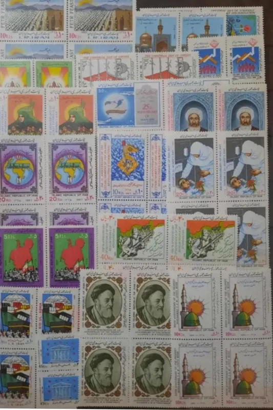 52 بلوک ( 208 تمبر ) یادگاری سال کامل 1365 ایران