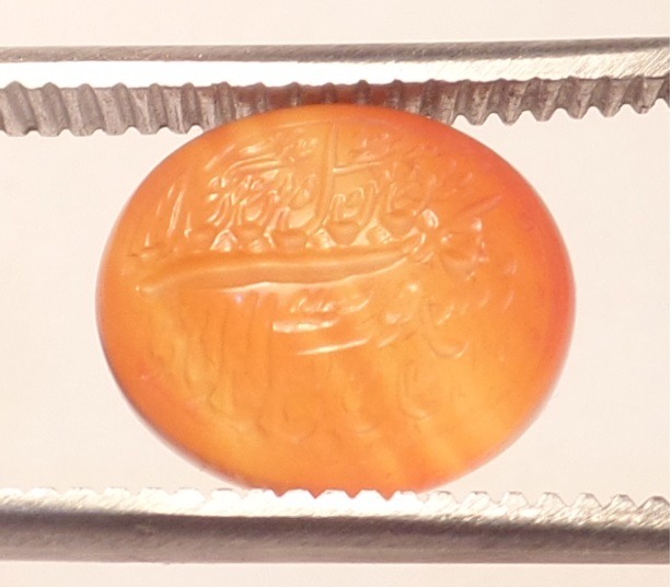نگین عقیق یمنی کهنه خط کمانچه