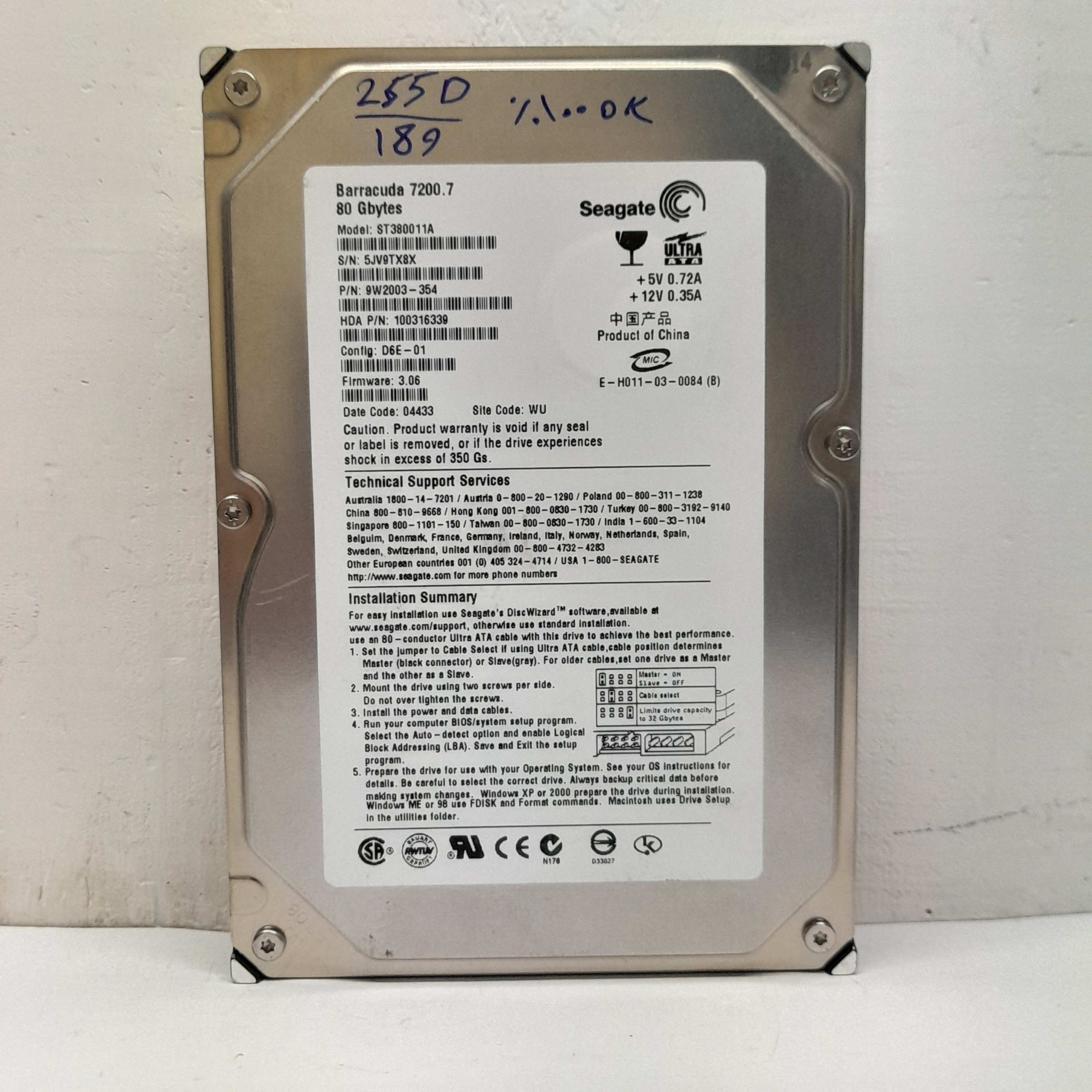 هارد کم کار 80 گیگ آیدی ای