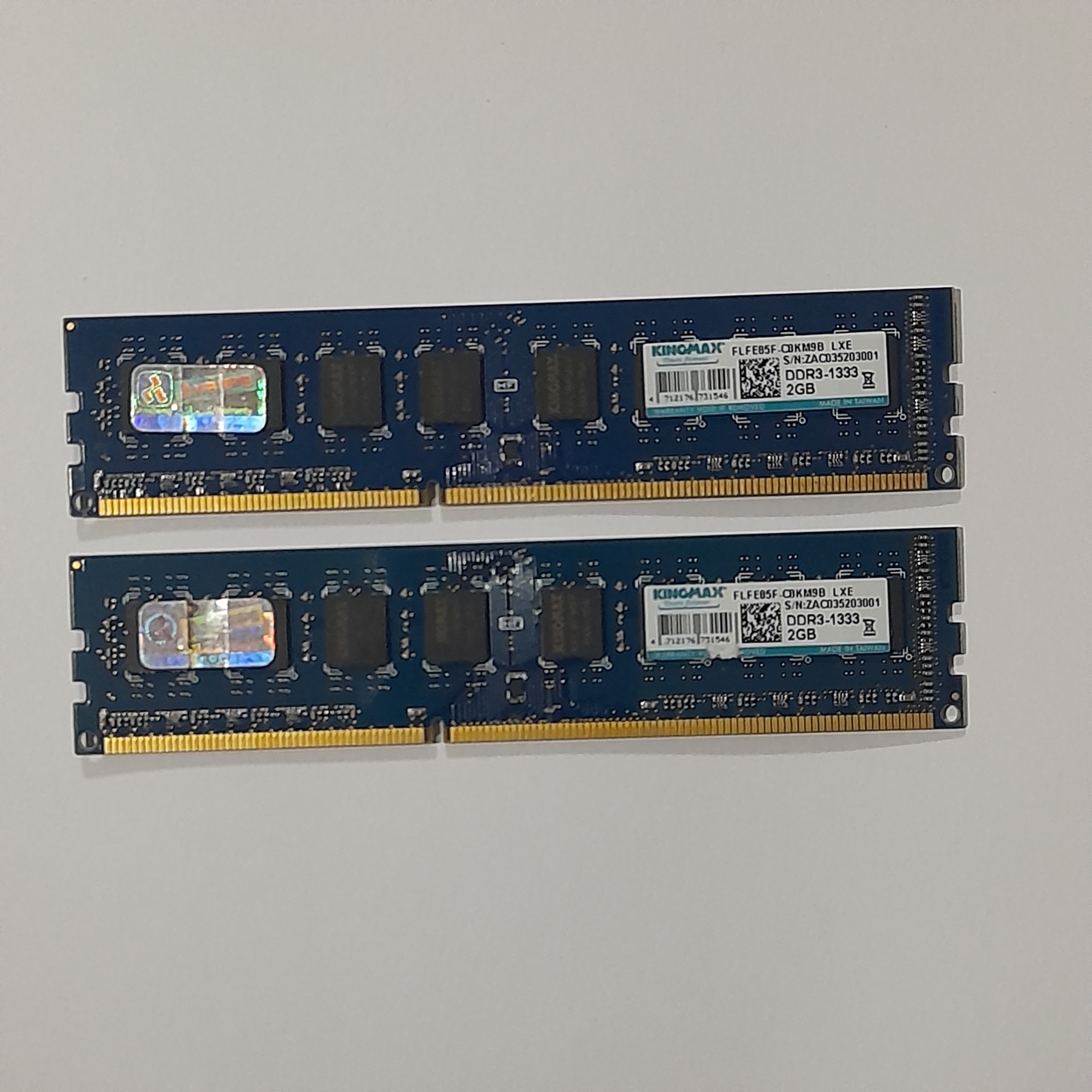 دو عدد RAM باس 1333 KINGMAX DDR3 2GB تایوان کد 2