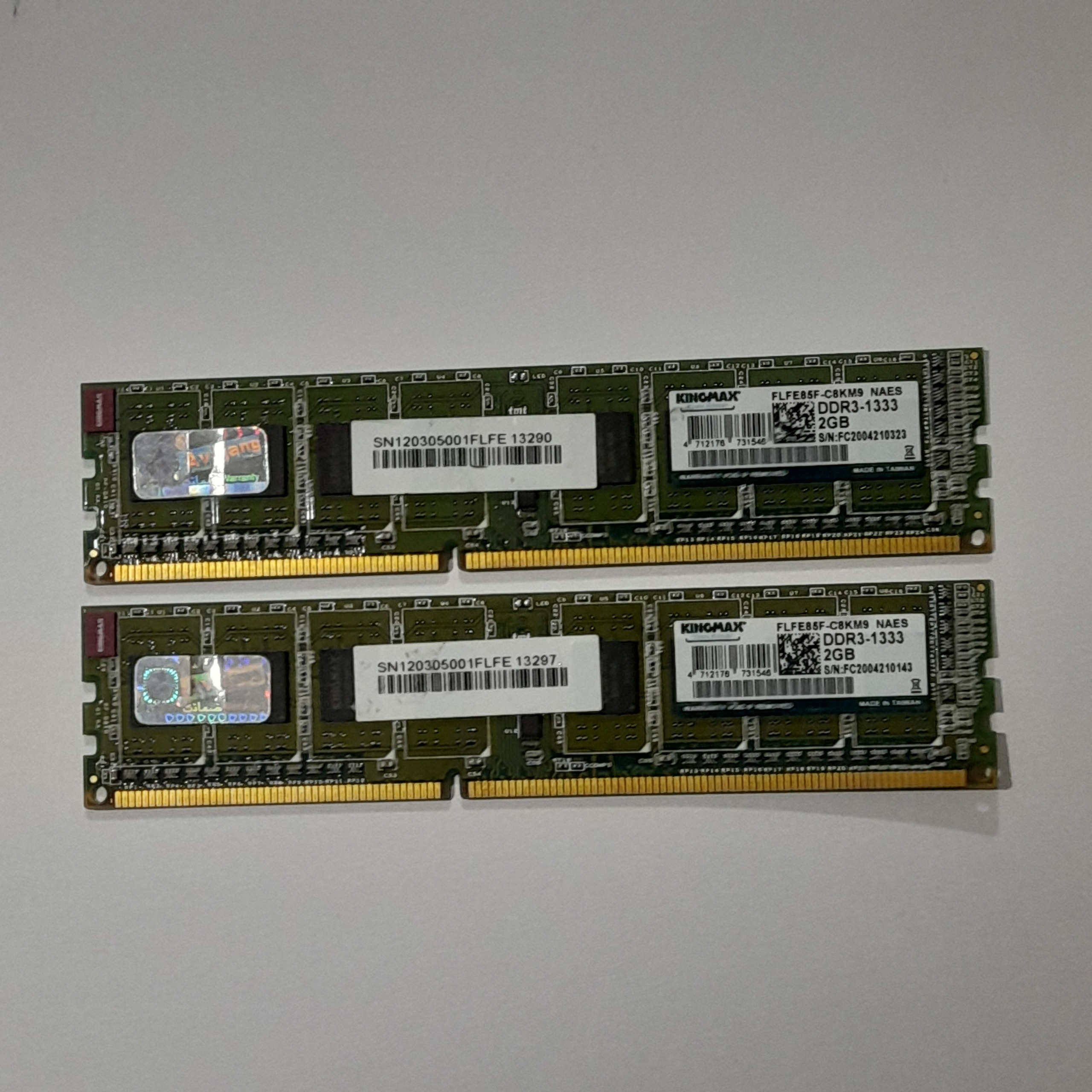 دو عدد RAM باس 1333 KINGMAX DDR3 2GB تایوان کد3