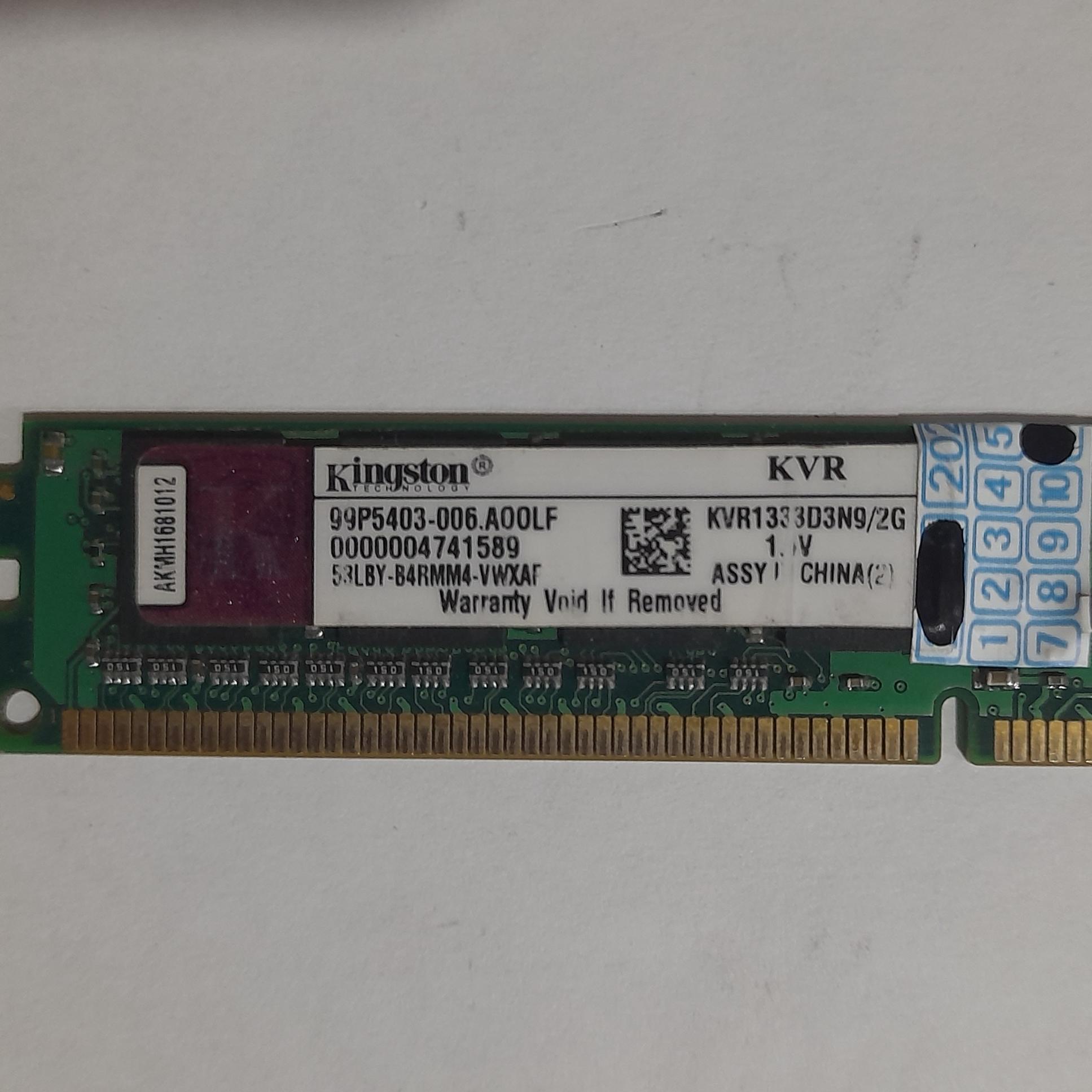 رم 2 گیگ باس 1333 DDR3 کینگستون