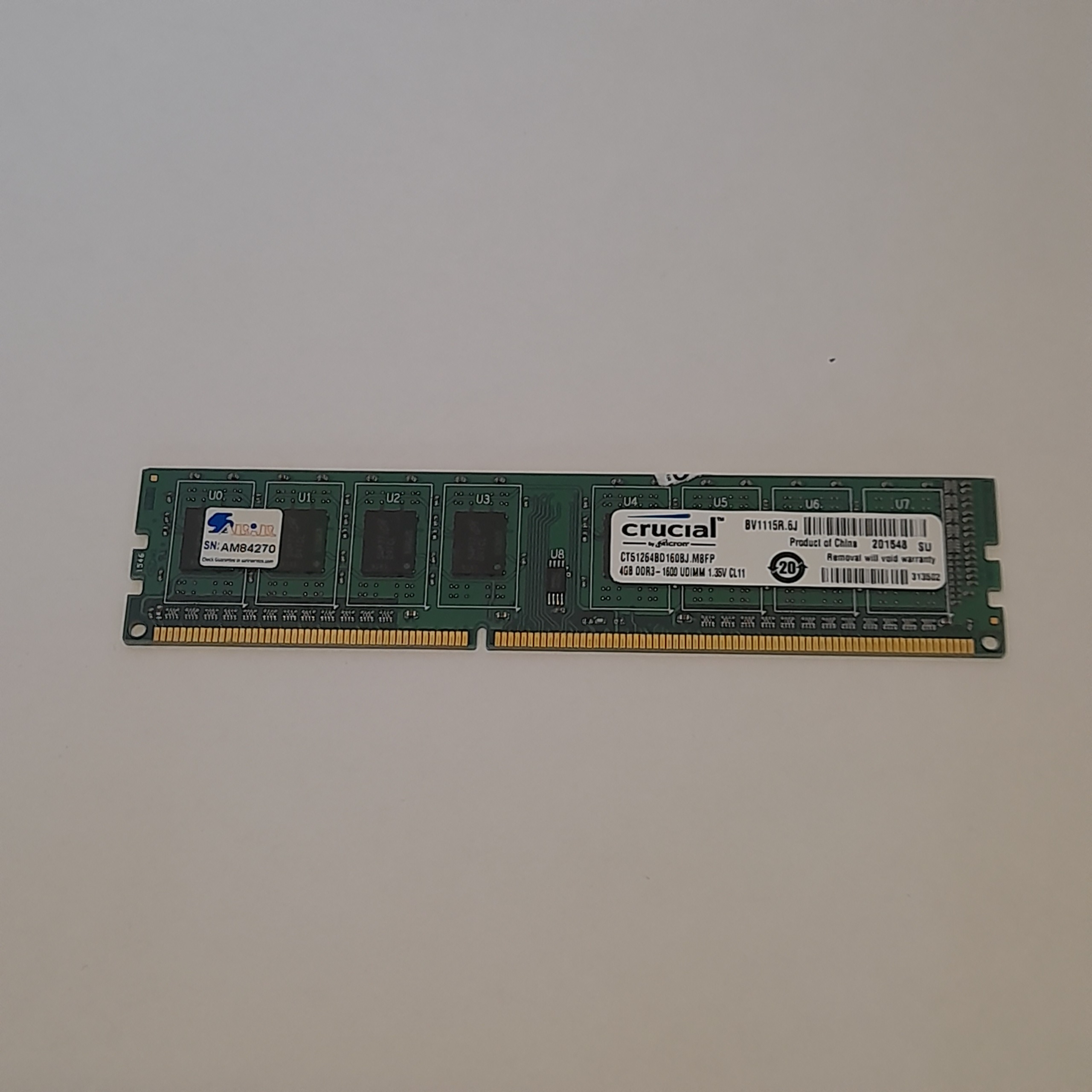 رم 4 گیگ DDR3 باس 1600 کروشیال اصلی