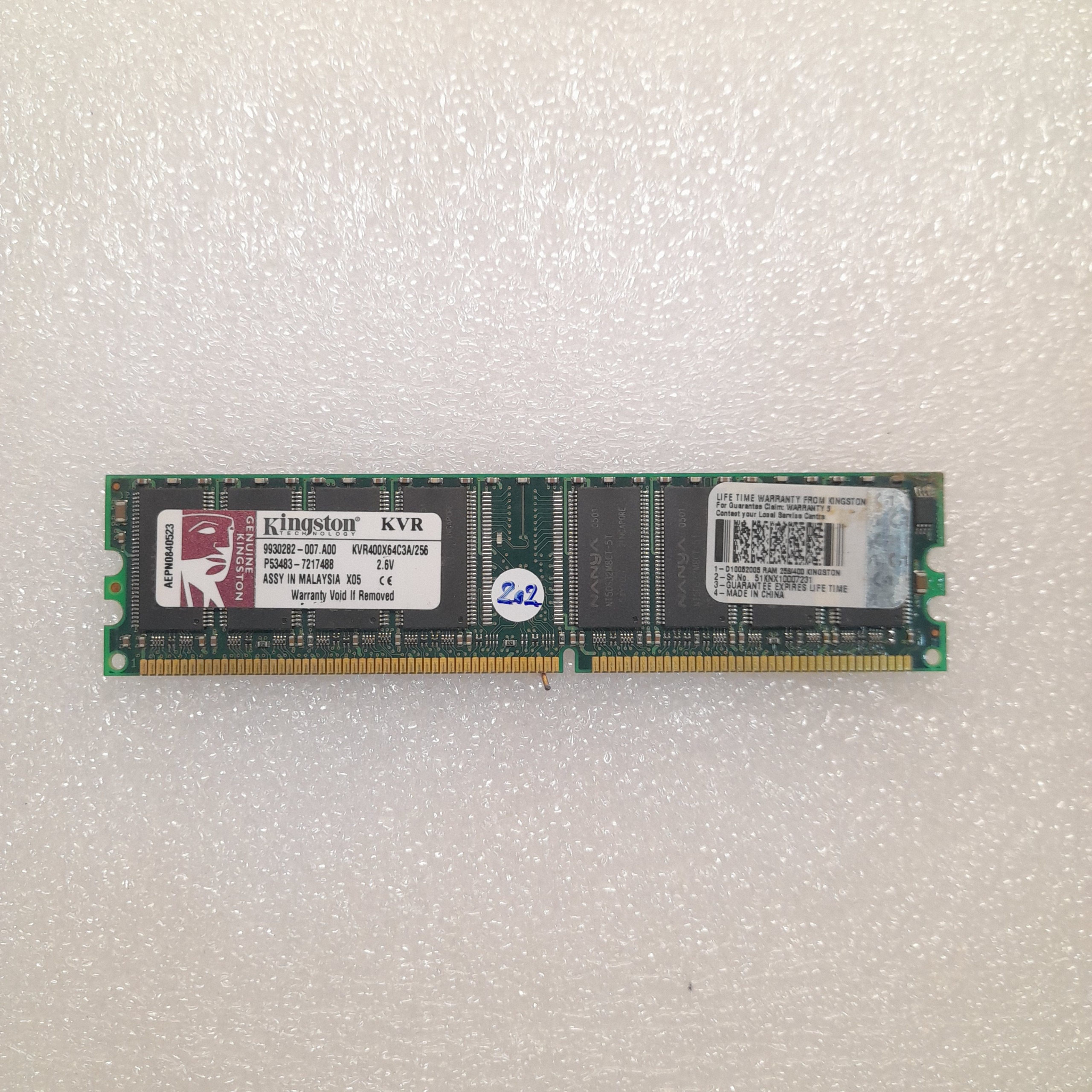 رم 256 مگ DDR باس 400 Kingston