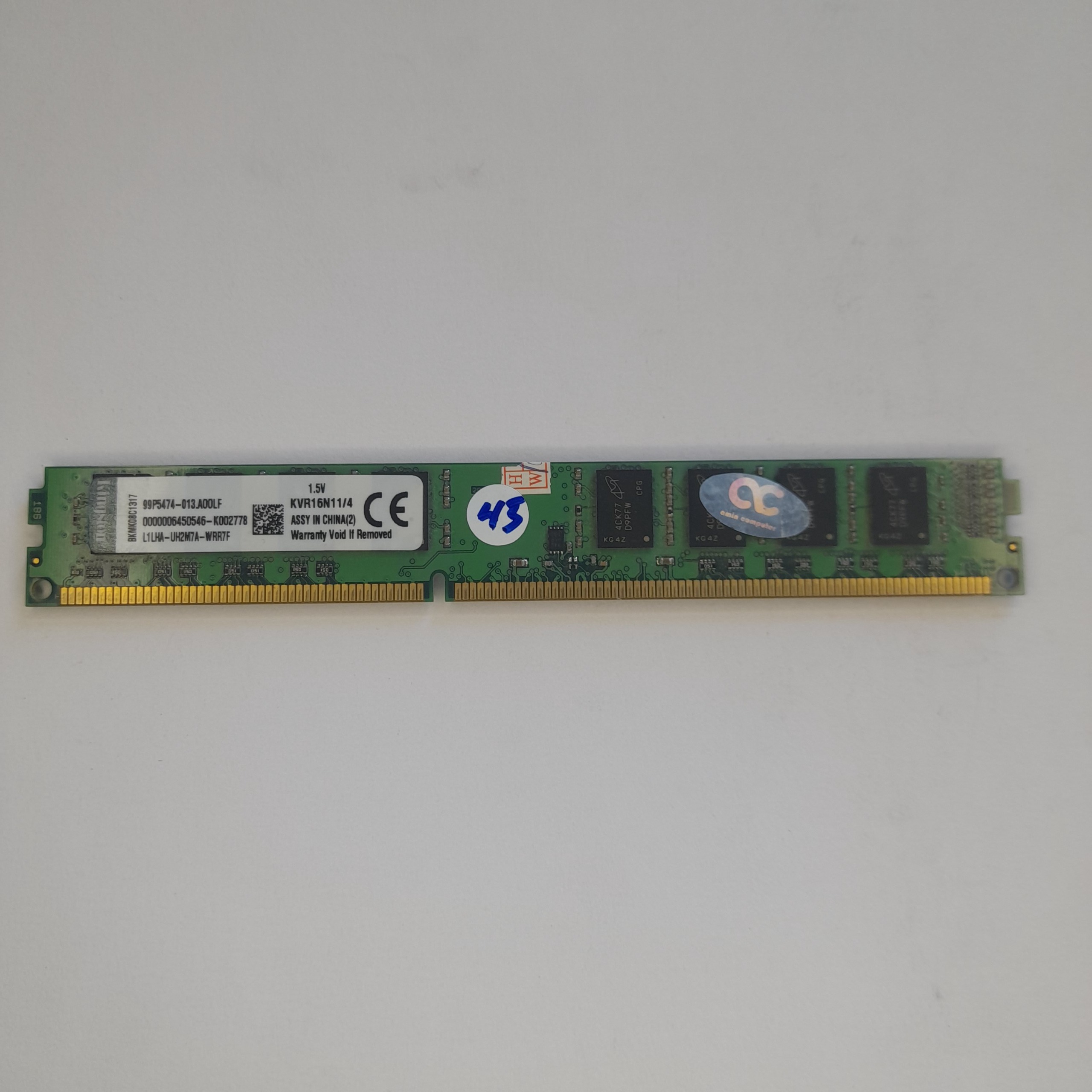 رم 4 گیگ DDR3 کینگستون باس 1600