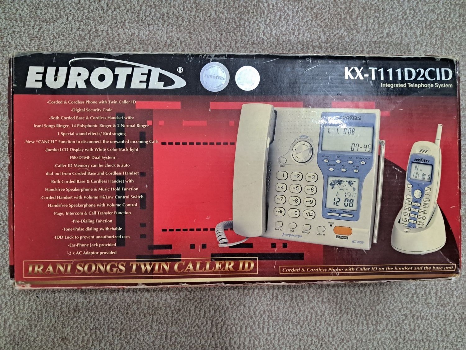 تلفن EUROTEL KX T111D2CID