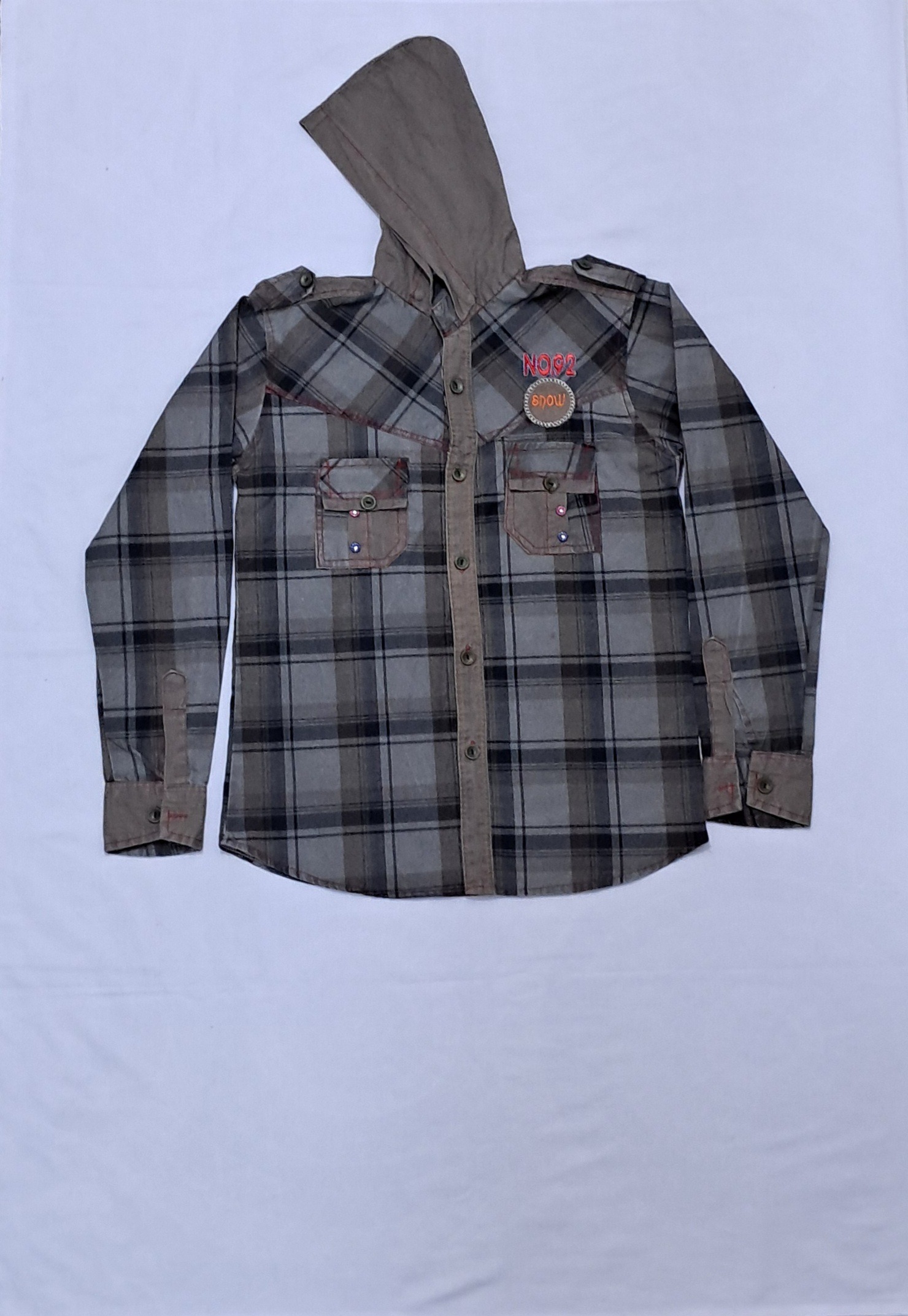 پیراهن کلاه دار پسرانه سایز لارج