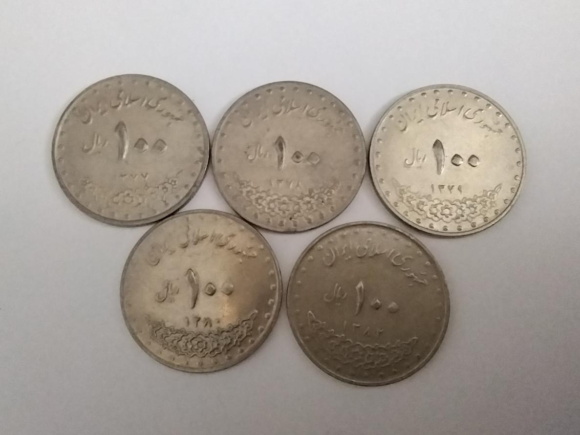 5عدد 100ریالی بارگاهی بدون تکرار مطابق تصویر