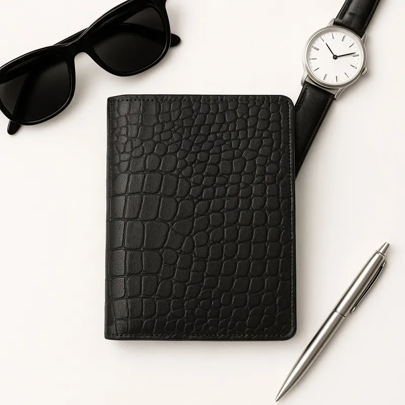 کیف پول چرم طبیعی کروکدیلی زنانه و مردانه شیک