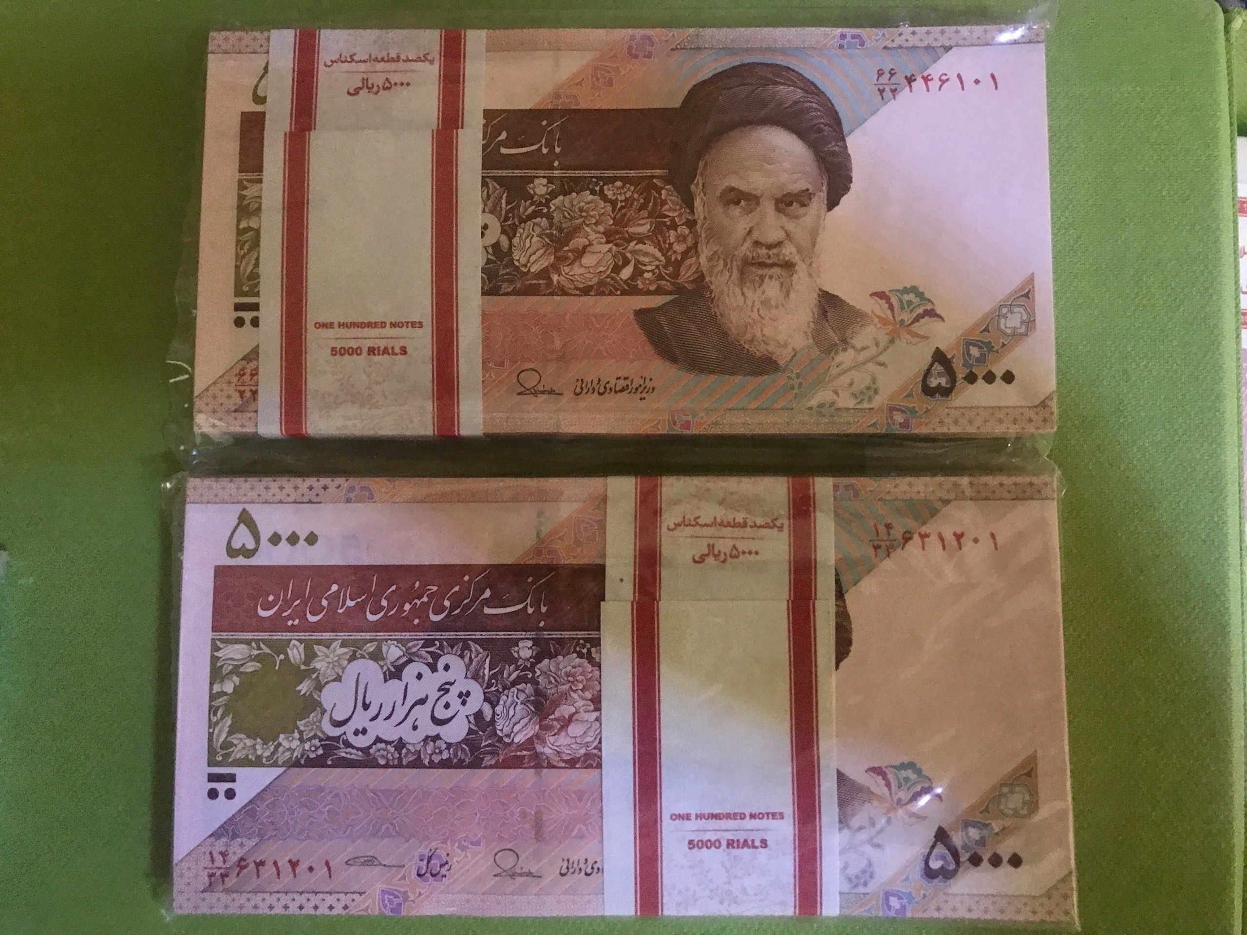 2بسته اسکناس500تومان صفر تا صد کاسه بشقاب