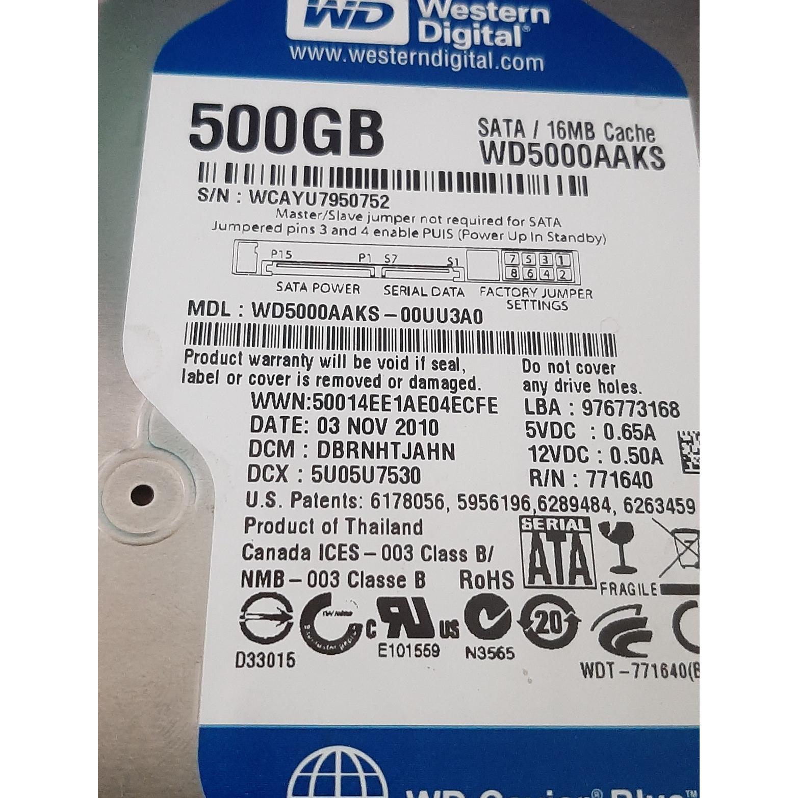 هارد 500 گیگ وسترن ابی
