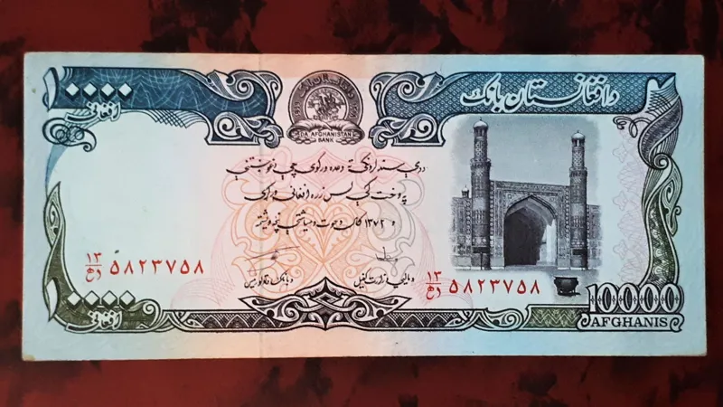 جفت اسکناس زیبای 10000 افغانی