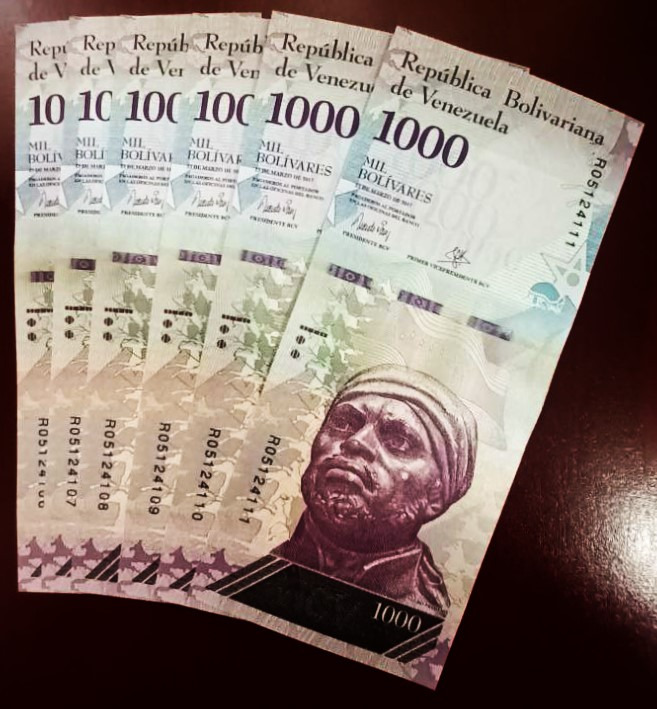 تک اسکناس 1000 بولیوار ونزوئلا ( 1 برگ )