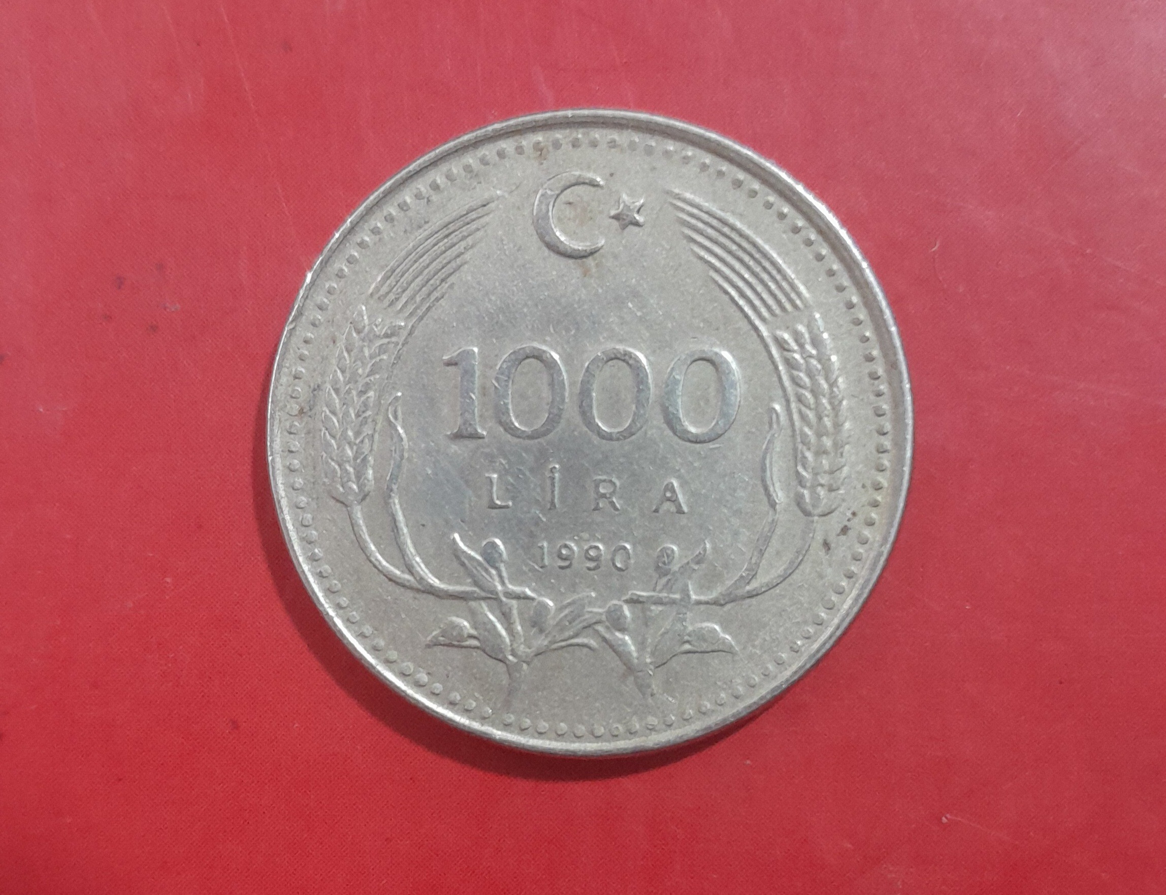 سکه کمیاب 1000 لیره ترکیه ضرب 1990