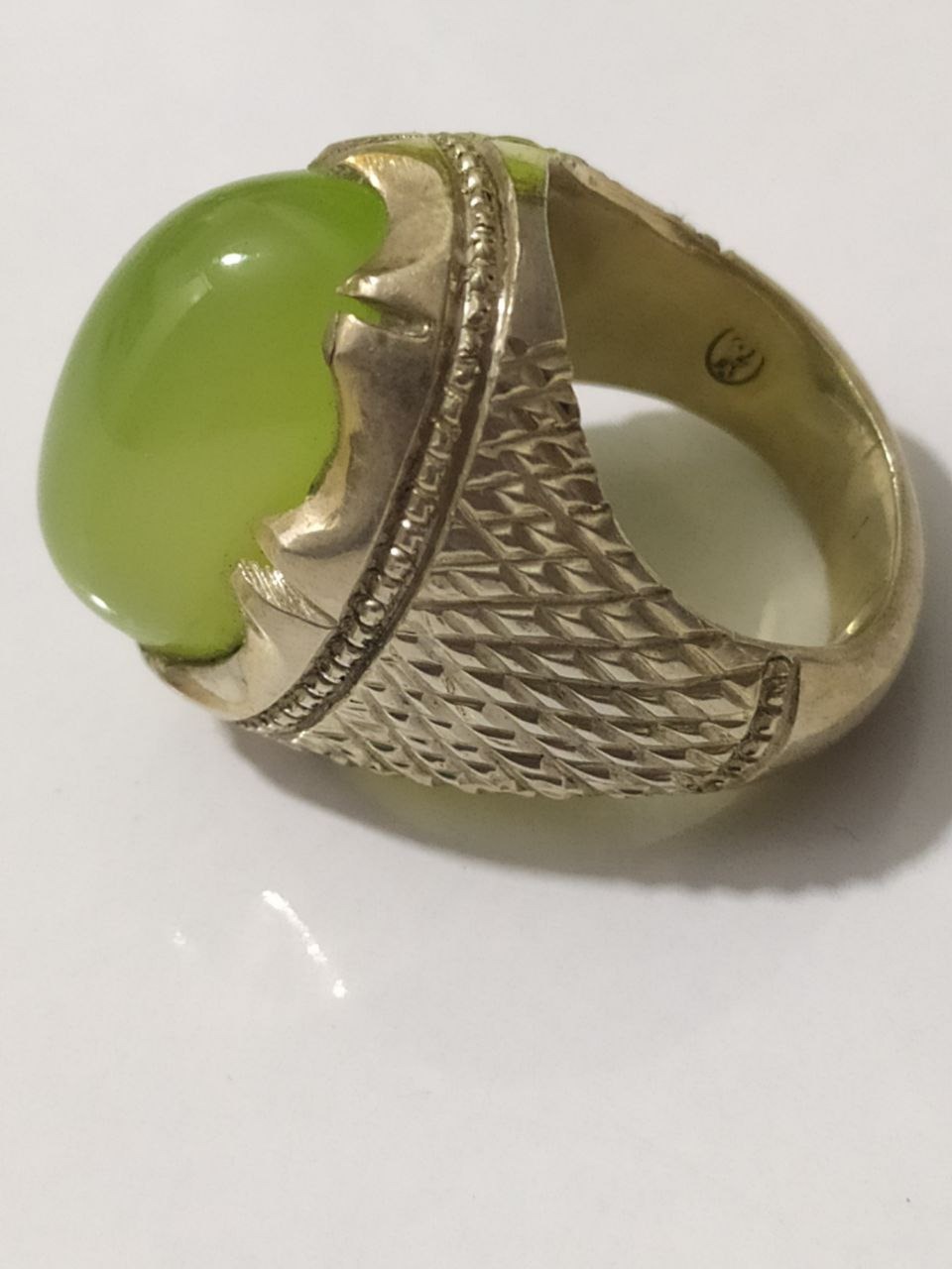 انگشترعقیق سبز رکاب دستساز .گرمی 240هزارتومن