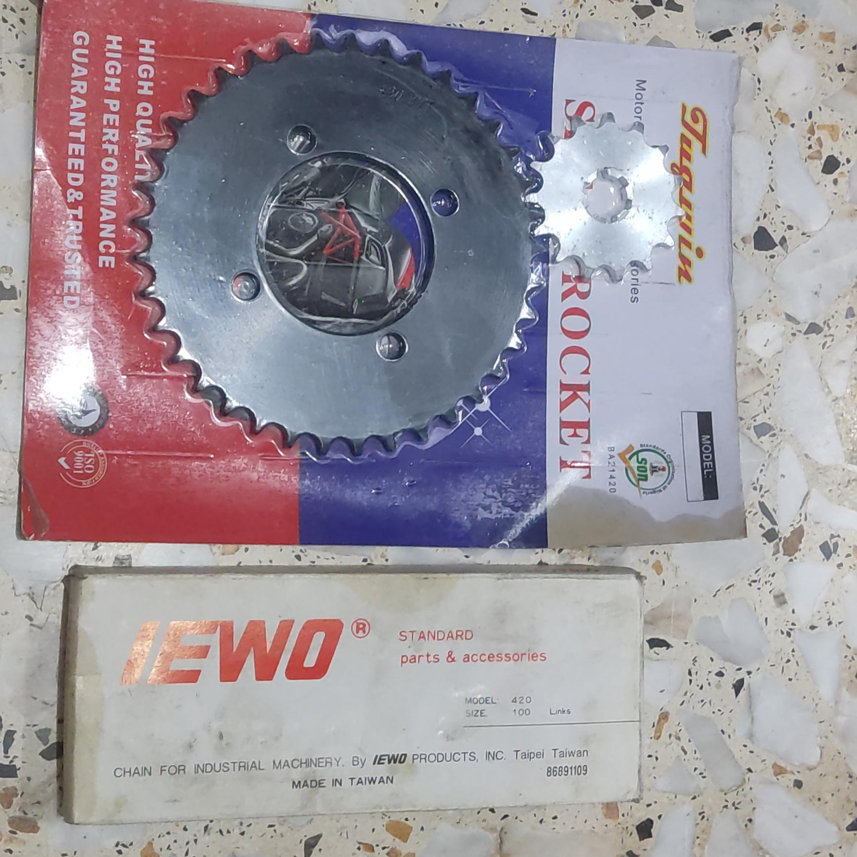 ست دنده زنجیر ک زنجیر یاماها 80،100