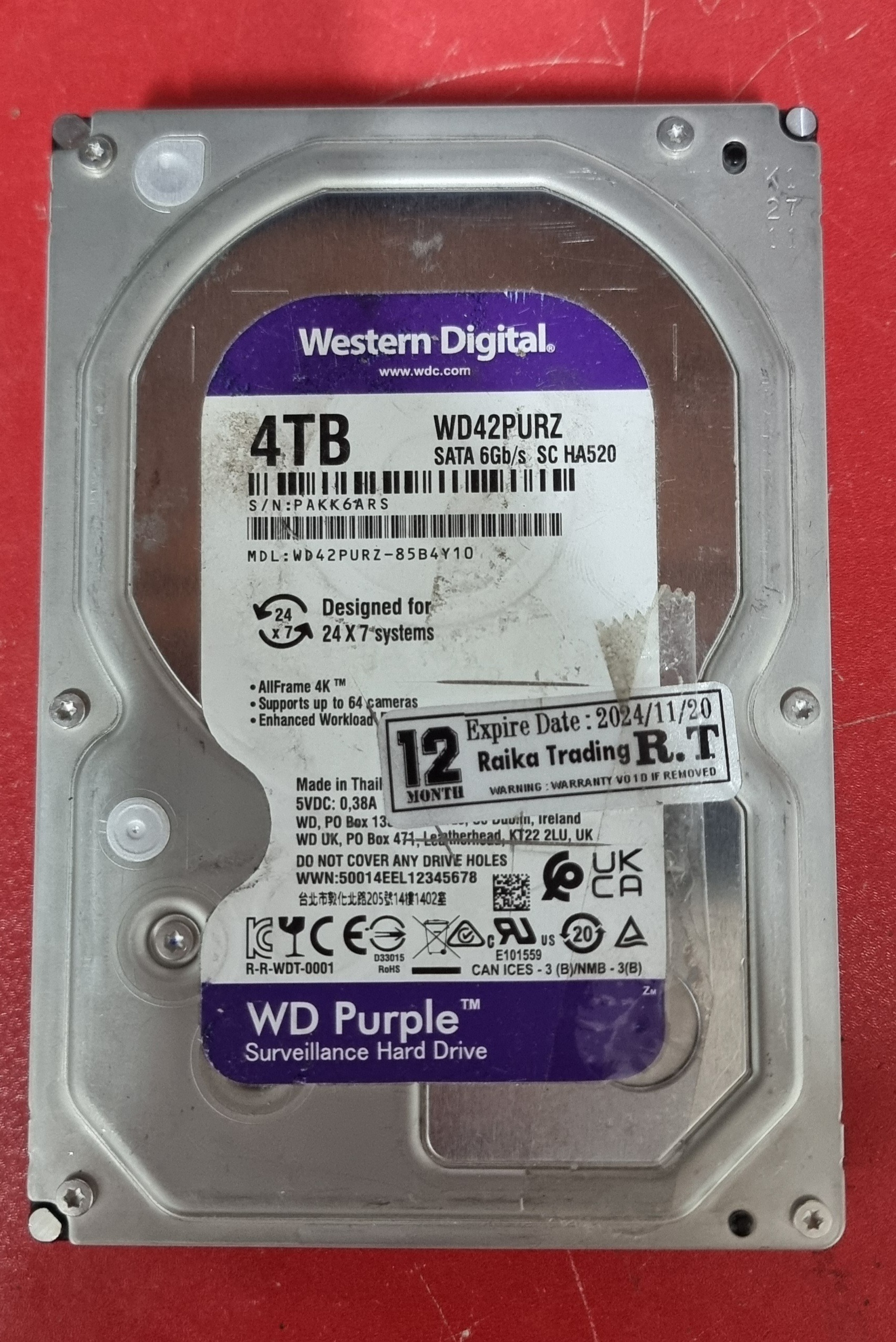 هارد 4ترابایت بنفش  اینترنال