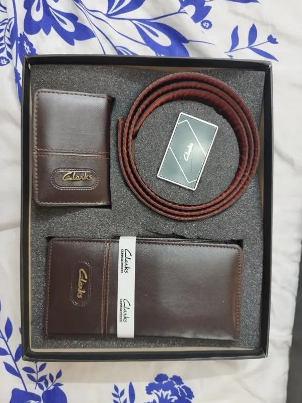 ست مردانه چرم اصل (کیف پول ، جا کارتی ، کمربند)
