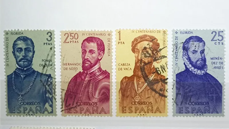 چهار قطعه تمبر اسپانیا