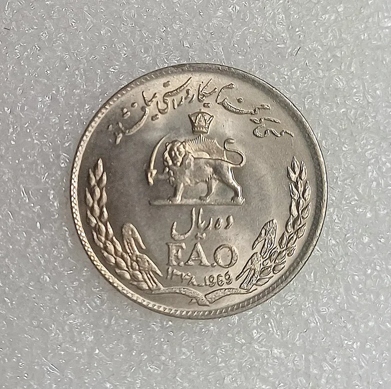 سکه 10 ریال فائو 1348 سوپربانکی