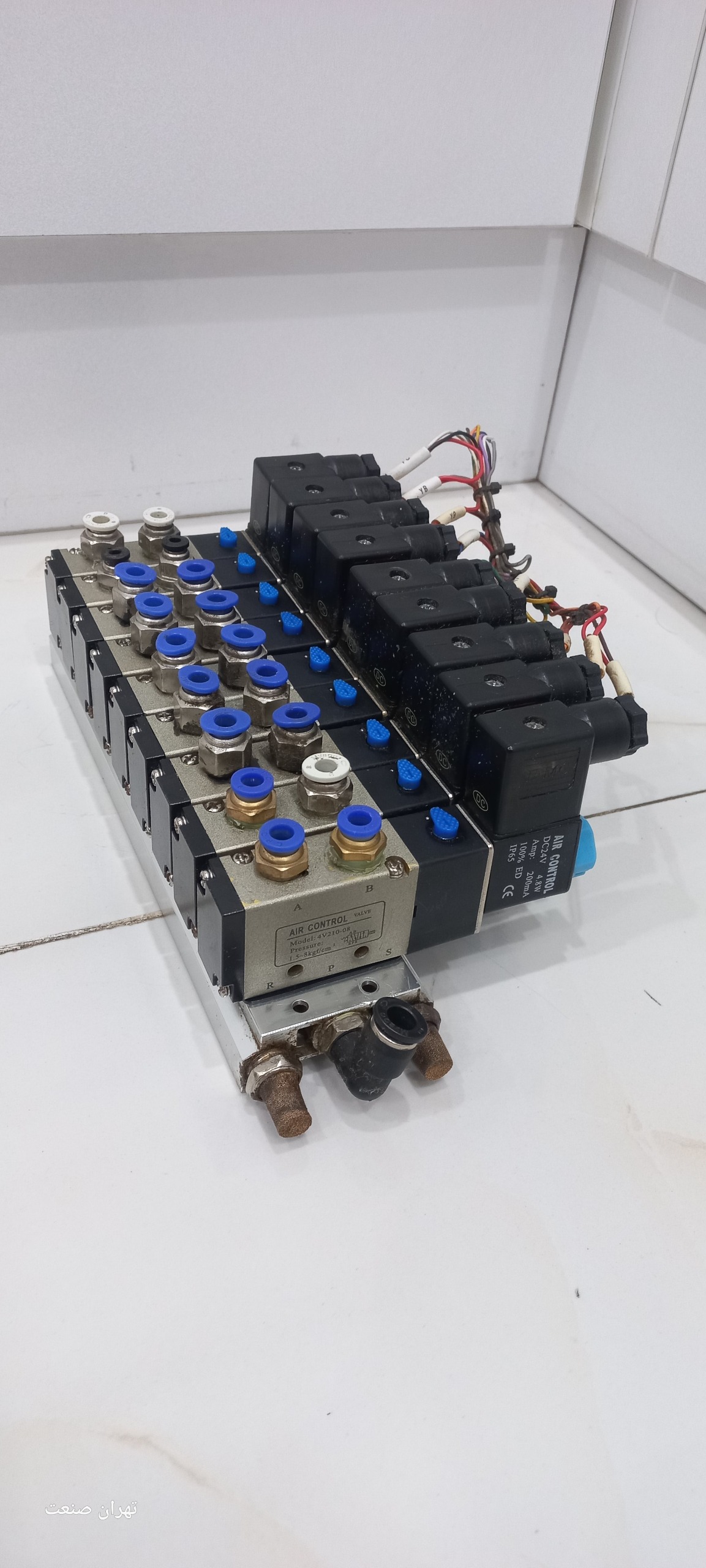 شیر برقی بلوکی پنوماتیک ایر کنترل 24 ولت