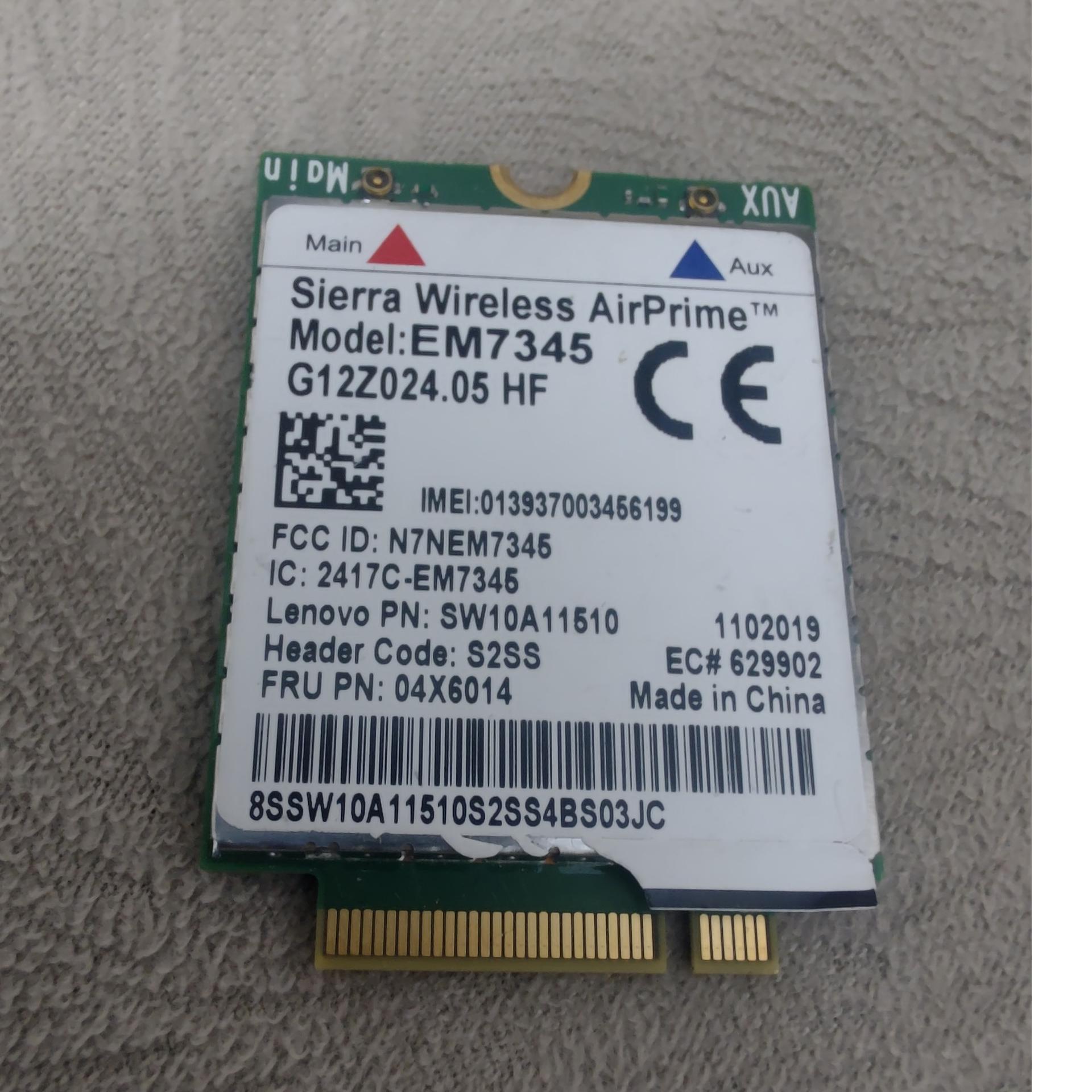 برد سیم کارت لپ تاپ  4G LTE