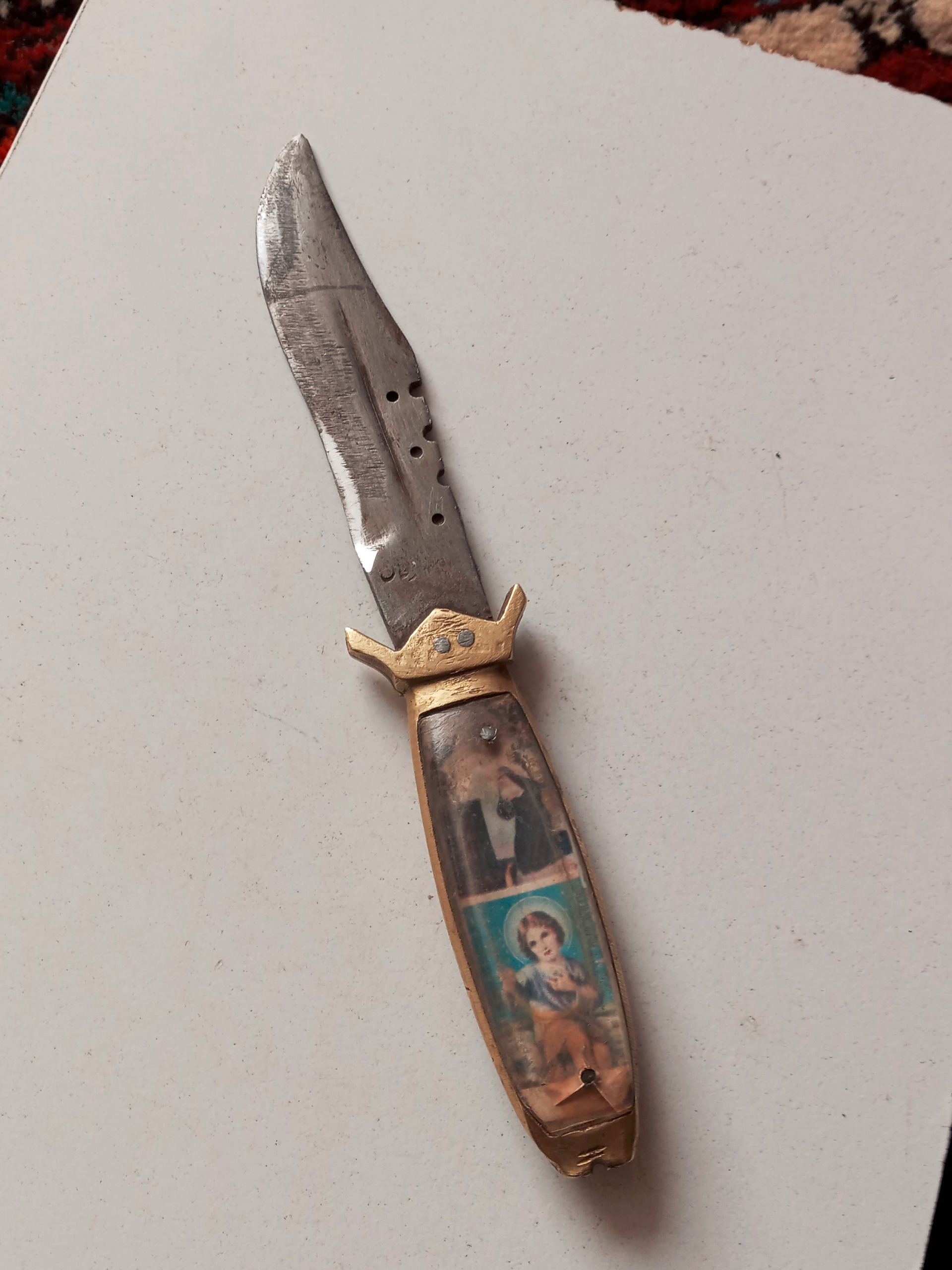 چاقو قدیمی دستساز زیبا و کلکسیونی ش 33