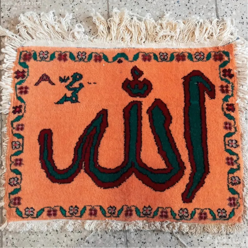 قالیچه تابلویی سایز کوچک دستباف قدیمی