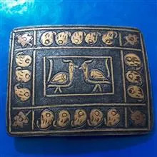 سگک کمربند دستساز قدیمی بسیار زیبا فولادی