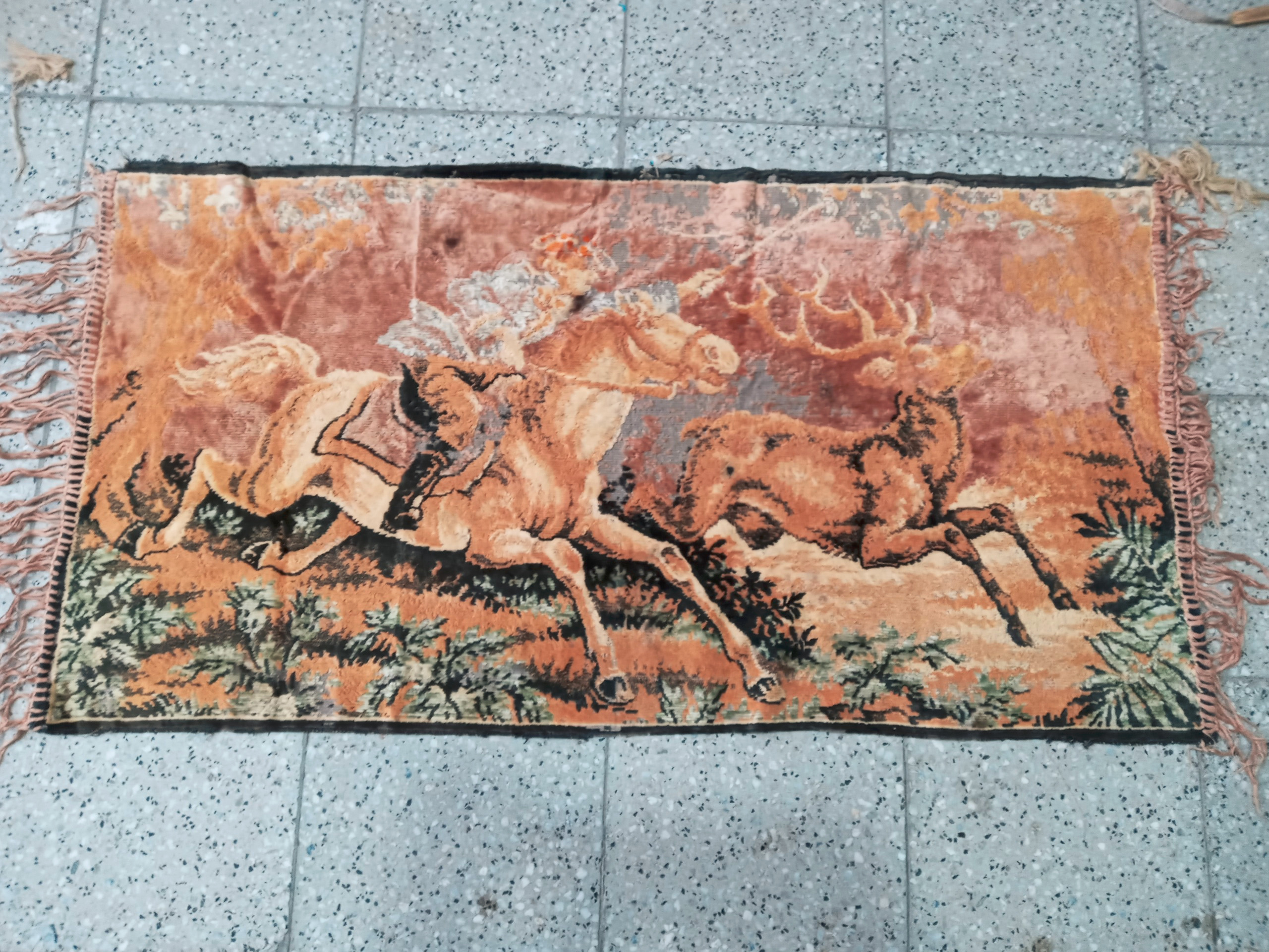 پارچه تابلویی ای مخمل بسیار زیبا قدیمی