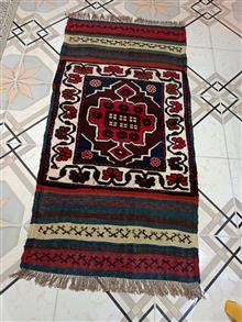 قالیچه پلاس قدیمی عشایری دستباف زیبا (سفره) 12