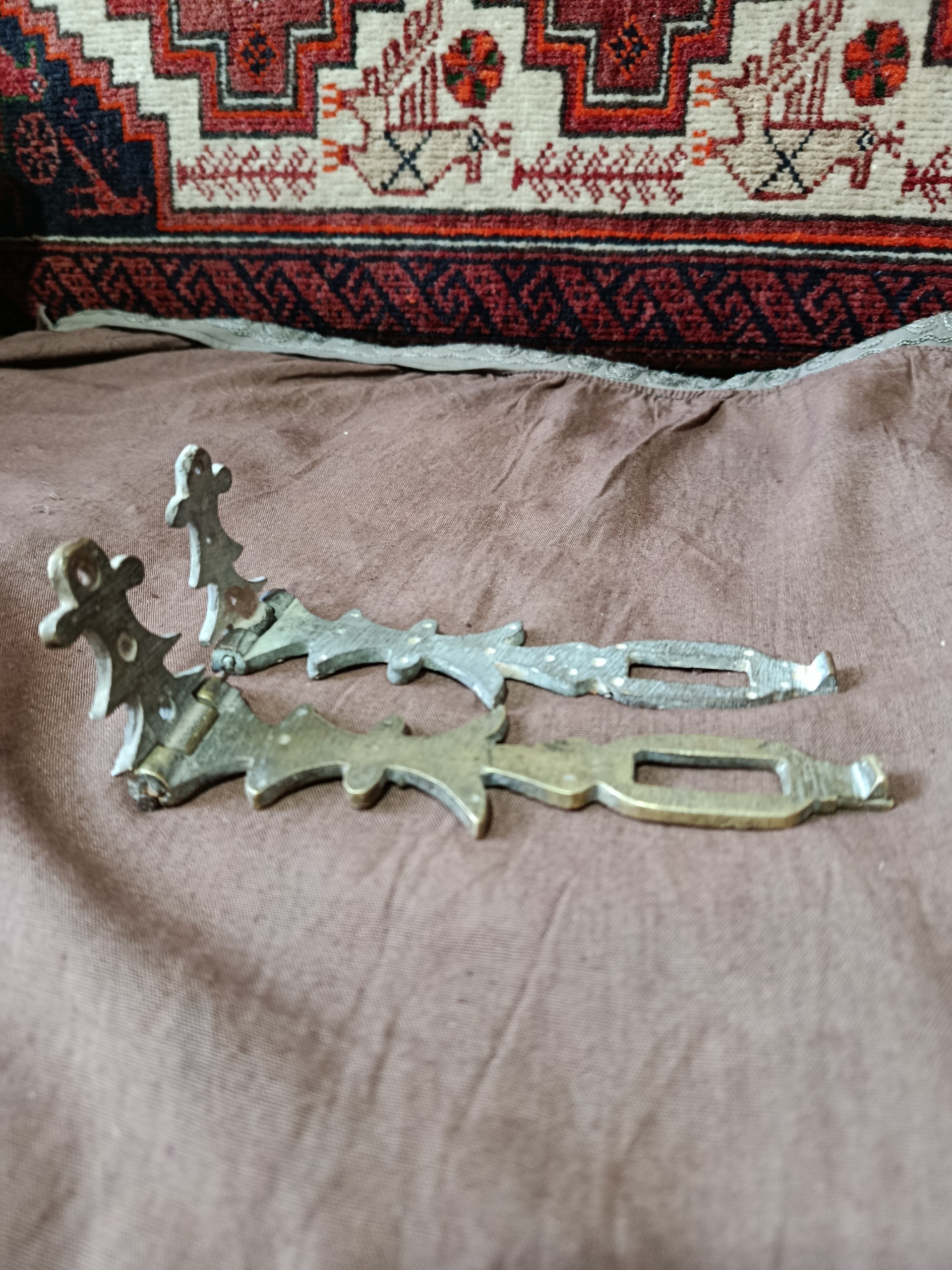 2 چفت صندوق قدیمی برنجی خاص و کمیاب