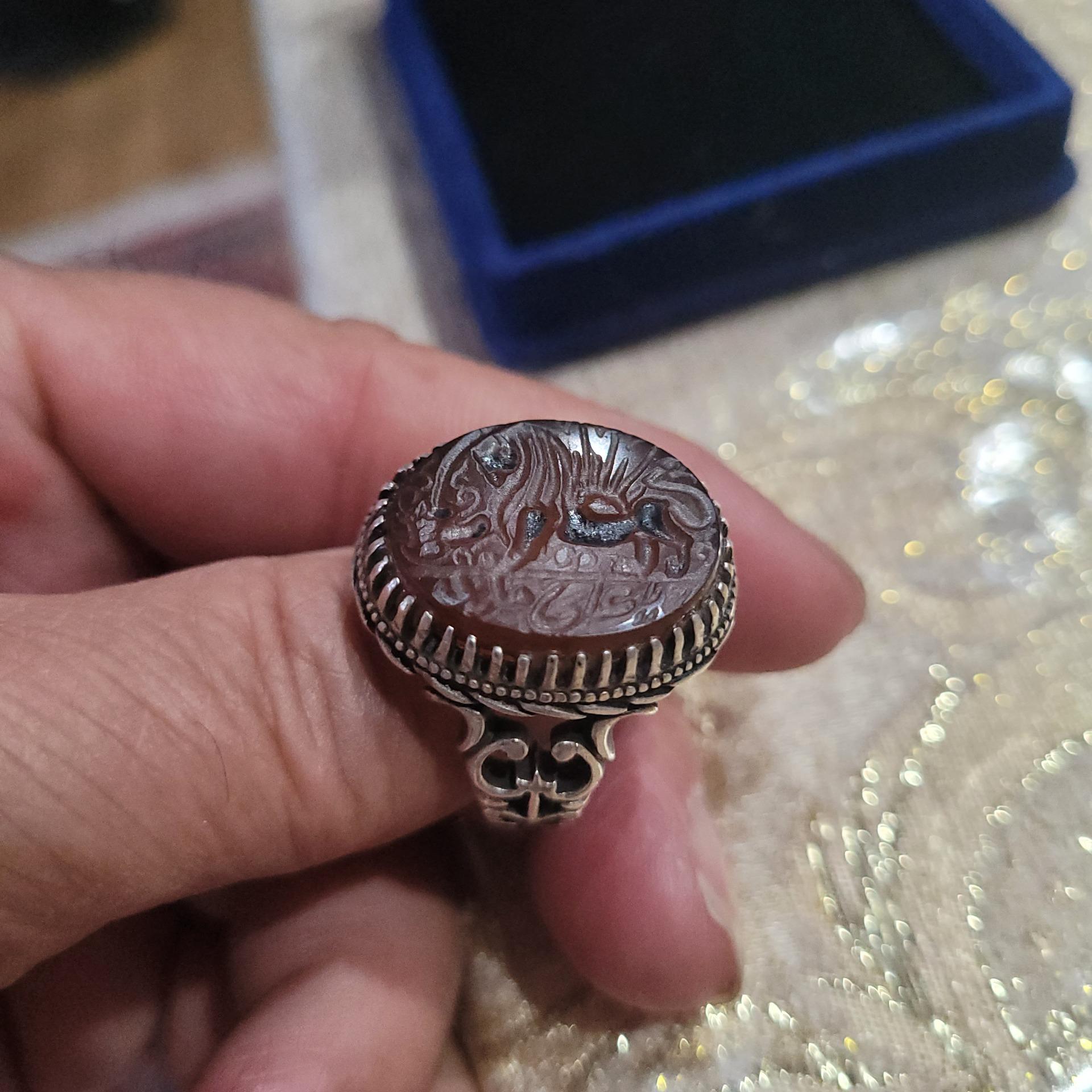 انگشتر نشان شیر ایران تاریخ سنگ جز