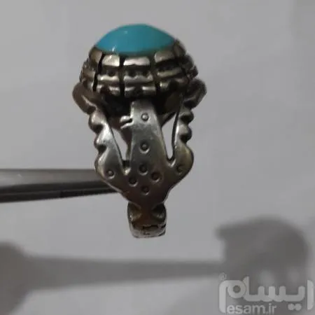 انگشتر رکاب آنتیک مرغی فیروزه عجمی نیشابوری حراج