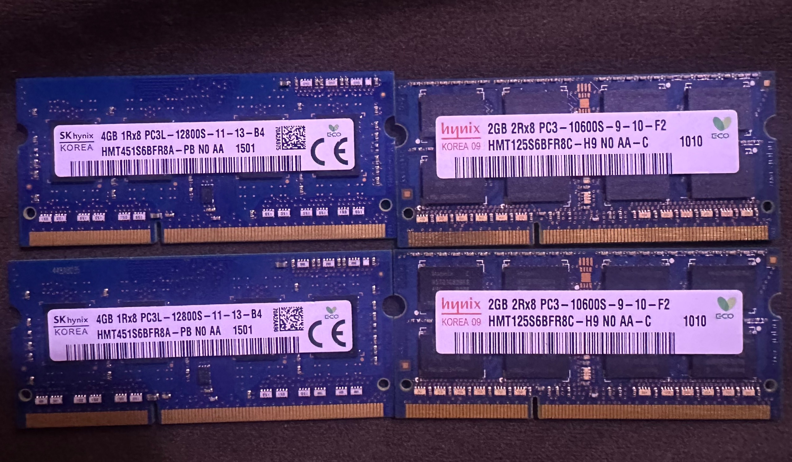 رم لپ تاپ 4 گیگ و 2 گیگ DDR3
