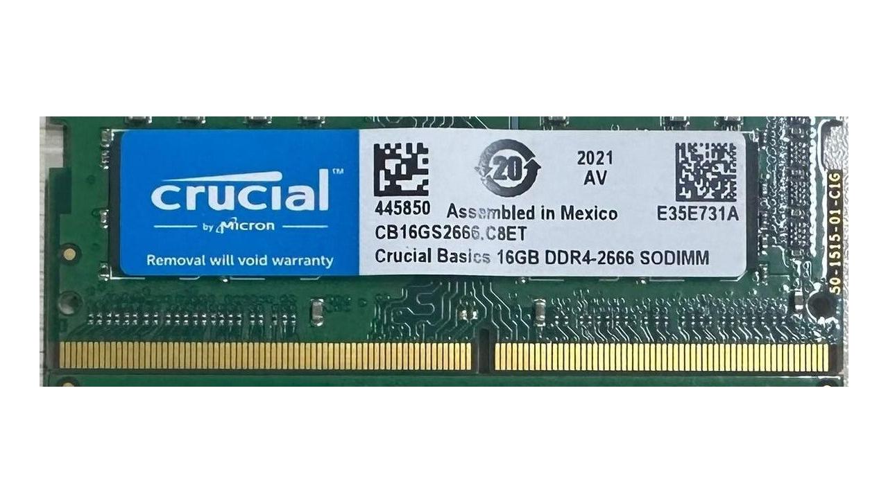 رم 16 گیگ ddr4 لپ تاپ کروشال