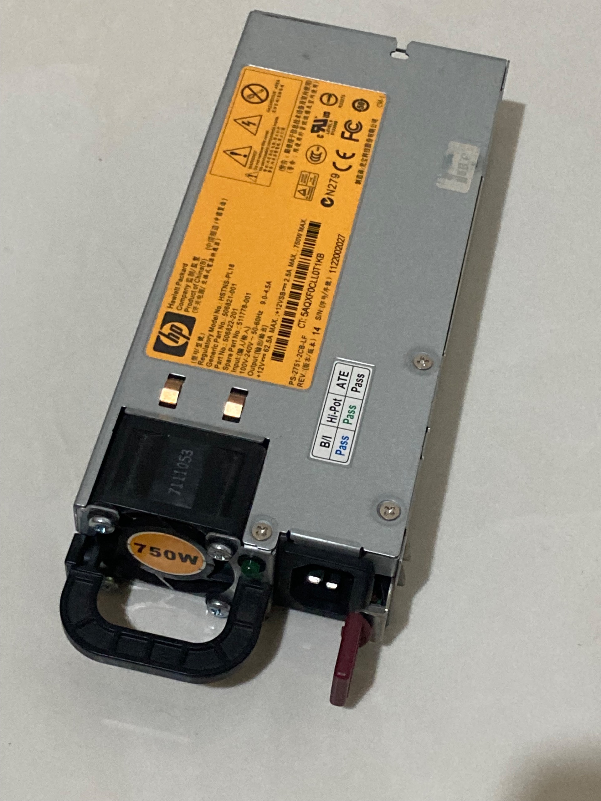 پاور سرور HP 750w Gold
